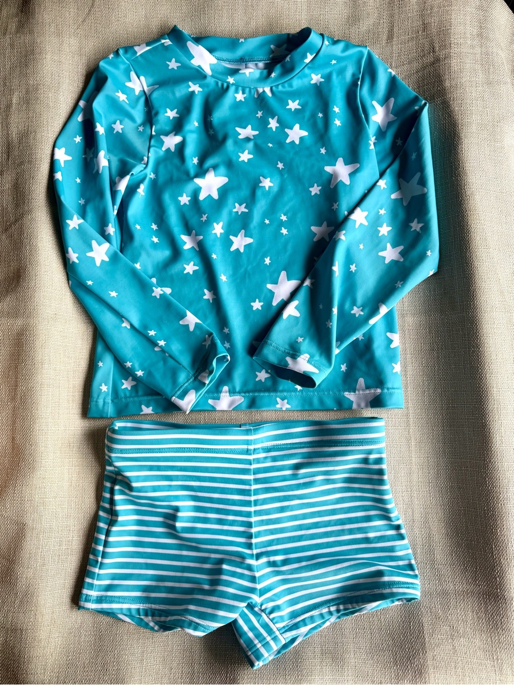 Hanna Andersson Stars and Stripes Rash Guard Set